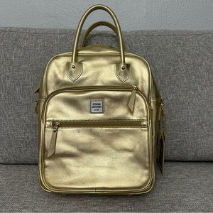 Opening Ceremony Metallic Gold Crossbody Backpack